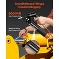 thumbnail image 2 of VEVOR Grease Gun, Continuous Cycle Heavy Duty 6000 PSI High Pressure, Pistol Grip Grease Gun Kit with 14 oz Capacity, Includes 18-Inch Flex Hose, 1 Extension Rigid Pipe, 2 Flat Nozzles for Automotive, 2 of 9