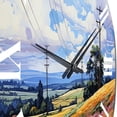thumbnail image 3 of Designart "Wired Wilderness Power Lines painting" Landscapes Oversized Wall Clock, 3 of 5