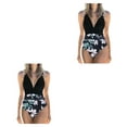 thumbnail image 1 of Yuarrent Traje de baño sin mangas para mujer, traje de baño con relleno, traje de baño a la moda, ropa de playa, verde + flor blanca M Type9 NO9 Yuarrent CBP218400, 1 of 5