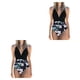 thumbnail image 4 of Eigraketly Traje de baño sin mangas para mujer, traje de baño con relleno, traje de baño a la moda, ropa de playa, verde + flor blanca M Type9 NO9 Eigraketly CBP218400, 4 of 5