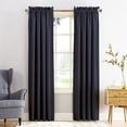 thumbnail image 1 of Sun Zero Barrow Energy Efficient Rod Pocket Curtain Panel, 54" x 108"-1, Navy Blue, 1 of 1