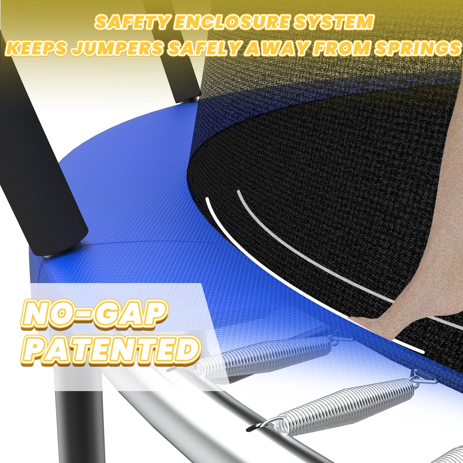 Mini Trampoline 12FT Recreational Kids Trampoline with Safety Enclosure Net & Ladder, Outdoor Recreational Trampolines,Trampoline For Kids