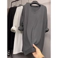 thumbnail image 3 of Sudadera con capucha de manga larga con canalé 3D para mujer, estilo informal, combinable, de gran tamaño, talla 2XL, para uso diario, en negro, gris y blanco, 3 of 4