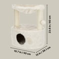 thumbnail image 4 of TRIXIE Baza Grande Plush & Sisal 24" Cat Tree, Cat Condo and Hammock, Cat Toy, Cream, 4 of 8