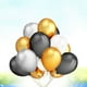 thumbnail image 4 of KAKOWELY 1 juego de globos de látex gruesos de 12 pulgadas para decoración de fiestas, bodas, cumpleaños, con cinta de 10 metros (dorado, plateado, negro y blanco)., 4 of 5