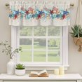 thumbnail image 3 of 2 Pack Valances for Windows, Summer Starfish Window Valances for Living Room/Bedroom/Bathroom, Blue Conch Coral Ocean Retro Beige Light Filtering Kitchen Curtain Valance Window Treatment 60"W x18" L, 3 of 9
