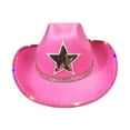 thumbnail image 5 of Milageto Cowboy Hat Props Cowgirl Sombrero Caps for Holiday Dress up Horseback Riding Pink, 5 of 8
