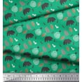 thumbnail image 2 of Soimoi Green Cotton Duck Fabric Wild Life Animal Print Fabric by the Yard 42 Inch Wide, 2 of 3