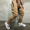 thumbnail image 3 of YUELONGHU Men's Casual Cargo Pants Men's Cargo Pants Casual Relaxed Fit Men's Pure Colored Loose -Pocket Workwear Pants Tether Trousers Xxl, 3 of 5