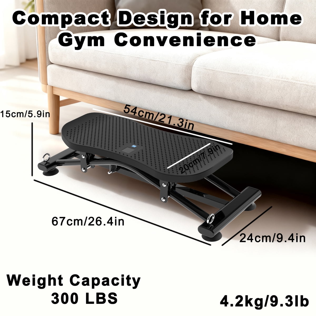 Sliding Ski Simulator with Resistance Bands - Indoor Ski Fitness Equipment for Home Gym, Equipped with Resistance Bands and Non-Slip Base, Full-Body Cardio Trainer for Core, Leg, and Arm Workouts.