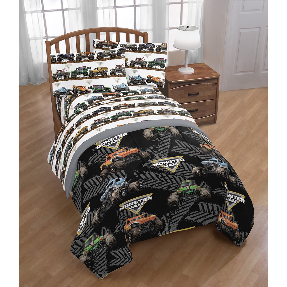 Monster Jam Novelty Microfiber Basic Weave Reversible Washable Bedding