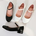 thumbnail image 6 of QHFBli Girls Mary Jane Shoes Low Block Heel Round Toe Dress Office Work Pumps, 6 of 8