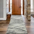 thumbnail image 1 of JV Home Runner Rug Stripes Grey 2'7" x 8' Hallway Soft Indoor Washable Rugs Anti Slip, 1 of 6