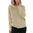 thumbnail image 1 of Daeful Cardigan pour Femmes, Chandail d'Hiver Chaud, Veste Ouverte, Manteau Douillet, Kaki, G, 1 of 5
