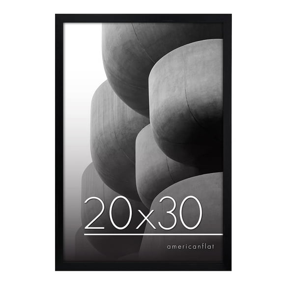 Americanflat 20x30 Poster Frame in Black with Polished Plexiglass - Thin Border 20 X 30 Inch Large Picture Frame for Wall, Poster Frames in Horizontal or Vertical Format