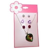 Heart Pendant and Stud Earrings Set