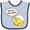 Blue and Navy, variant on Inktastic Hi I'm New Here Cute Hatching Baby Chick Boys or Girls Baby Bib