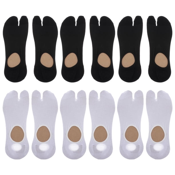 6 pares de sandalias para hombre, calcetines tobilleros, calcetines antideslizantes Geta Tabi, tobilleras deportivas, Hallux, tamaño libre