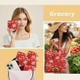 thumbnail image 6 of 5 Pack Foldable Shopping Bag,Red Christmas Snowman Pattern Reusable Grocery Bags with Pockets,Large Reusable Tote Bags with Handles Waterproof & Lightweight, 6 of 6