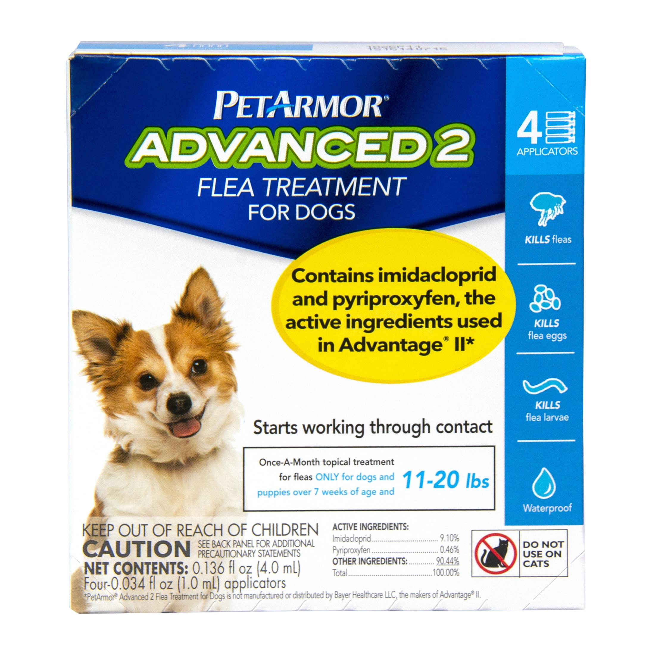 PetArmor Advanced 2 Flea Treatment for Dogs, Medium Dog, 4