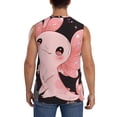 thumbnail image 4 of Balery Cute Axolotl Sakura Blossoms A Camisetas sin mangas para hombre, absorbe la humedad y protege contra el mal olor.-Medium, 4 of 7