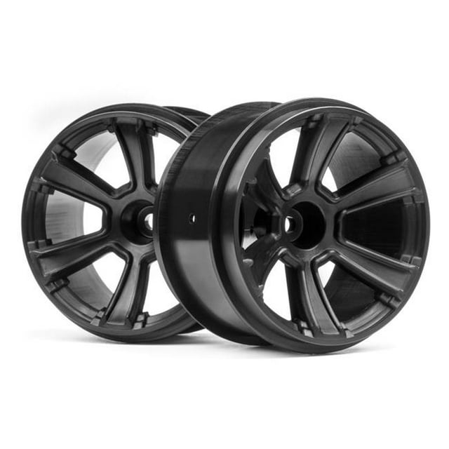 HPI Racing HPI115327 Jumpshot MT 6-Shot MT Roue, Noir - 2 Pcs
