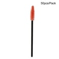 thumbnail image 2 of 50 piezas de cepillo de limpieza de pestañas, varitas de máscara de una sola vez, brochas de maquillaje, mano de obra, accesorios Pinceles de maquillaje y herramientas Cepillo rojo varilla negra Seitruly  CE011521-04, 2 of 5