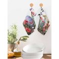 thumbnail image 2 of Spring Easter Bunny Kitchen Dish Towels for Drying Dishes Set of 3, Red Floral Botanical Easter Eggs Waffle Weave Microfiber Hand Tea Bathroom Towels Quick Dry & Absorbent Towel 12x12, 2 of 7