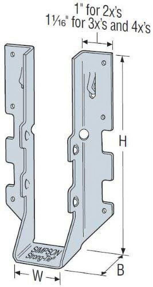 Simpson Strong-Tie 25-pack 25 Pack Simpson Strong Tie LUS44Z 4x4 Light Double Shear Joist Hanger Z-Max Finish — Residential Use, Standard Application
