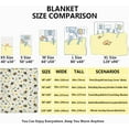 thumbnail image 5 of Bee Blanket Sunflower Floral Blanket - Plush Flannel Flower Bee Blanket for Couch Bed Sofa - 40"x50" Bee Decor for Girls Boys - Gift for Bees Lovers Floral Throw Blanket for All Seasons, 5 of 5