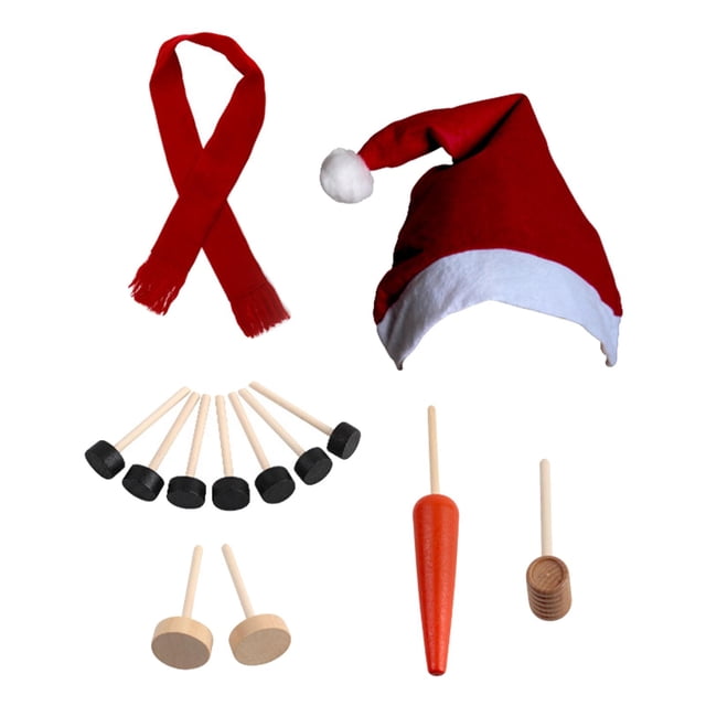 de decoración de para construir sus propias manos, bufanda, ojos, zanahoria, , , juguetes para fiestas SM SunniMix traje de muñeco de nieve