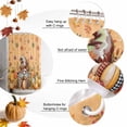 thumbnail image 5 of Shower Curtain 72"W x 72"L Fall Thanksgiving Gnome Pumpkins Leaves Fabric Shower Curtains Set with Hooks Water Repellent Bathroom Curtains Machine Washable Bathroom Accessories, 5 of 6