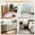 thumbnail image 5 of Oval Door Mat 20"x31.5", Christmas Pink Absorbent Non Slip Front Door Mat, White Xmas Tree Elk Winter Snowflake Diatomaceous Entryway Rug for Indoor Patio Living Room Kitchen Door Entrance, 5 of 9