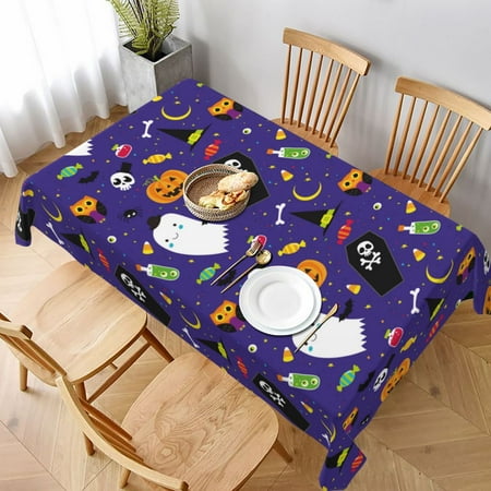 

Table Cloth Rectangle Table Cute And Creepy Tablecloth 60 x 90 Inch Wrinkle Resistant Decorative Fabric Table Cover for Dining Party Indoor Outdoor