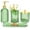 Glass Green, variant on Bathroom Accessories Set, 4 Pcs Blue Glass Bathroom Accessories Sets Complete w/Lotion Soap Dispenser, Toothbrush Holder, Apothecary Jar, Vanity Tray, Bathroom Decor, Gift for Home Apartment