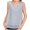 Gray, variant on Womens Trendy Leisure Fashion Solid Color Sleeveless Vest v Neck Double Layer Vest Chiffon Bottom Top 2025 Summer Dressy Casual Blouses Gray XL