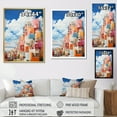 thumbnail image 4 of Designart "Geometric High-Rise In De Stijl Manner I" Clouds Floater Framed Wall Art Living Room, 4 of 5