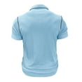 thumbnail image 5 of FRSASU Men's Short Sleeve Polo Shirts Casual Moisture Wicking Golf Shirts Buttons Collared Solid T Shirts with Pocket Light Blue, 5 of 7