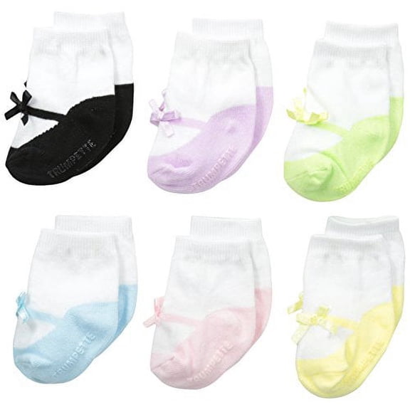 Trumpette Suzie Q 6 Pair Socks, Assorted, 0-12 Months