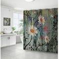 thumbnail image 4 of AUQ Shower Curtain,Waterprooft Polyester Bathroom Decor,Colorful Floral Shower Curtain,Style10, 4 of 4