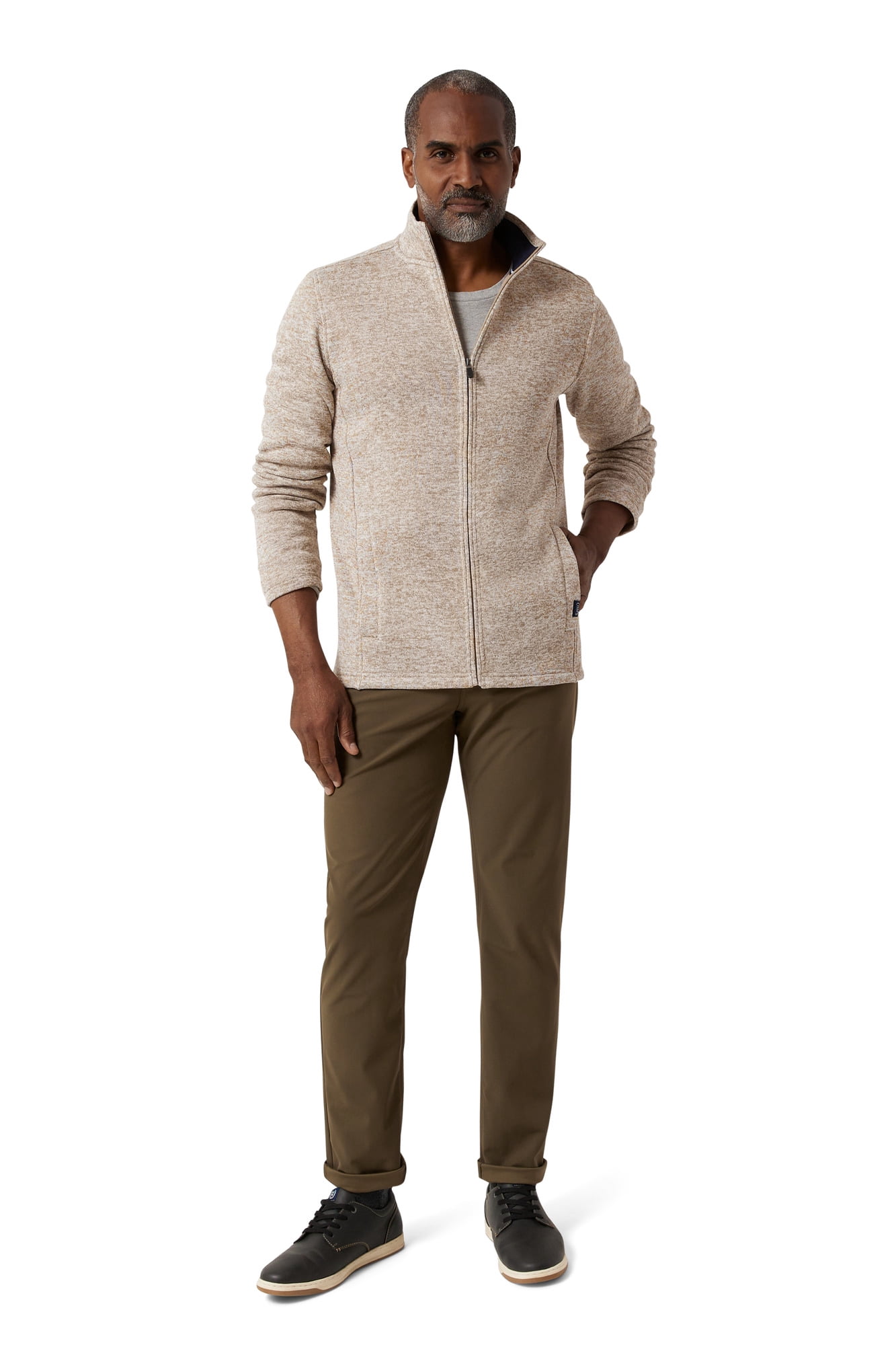 Chaps Men's & Big Men's Full Zip Sweater Fleece