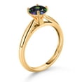 thumbnail image 3 of Gem Stone King 1.00 Ct Round Green Mystic Topaz 10K Yellow Gold Solitaire Engagement Ring, 3 of 4
