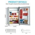 thumbnail image 2 of 4.3 Cu.Ft Compact Mini Fridge with Freezer – Single Door Refrigerator, 7-Setting Adjustable Thermostat, Low Noise, Energy Efficient, for Bedroom, Office, Dorm, 2 of 7