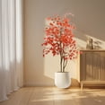 thumbnail image 4 of Yesurprise Alician Autumn Maple Artificial Fall Tree In Plastic Pot 3.9ft/4.9ft/5.9ft Faux Red Maple Leaves Silk Maple Tree For Fall Party Home Decoration Thanksgiving Harvest, 4 of 7