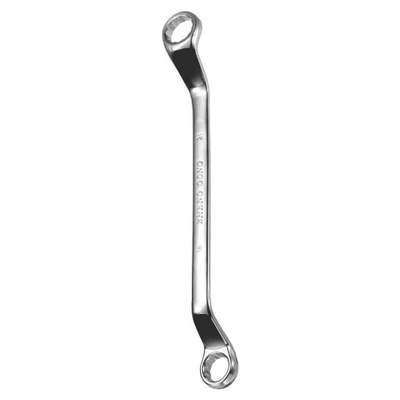 75 Degree Offset Box End Wrench 18mm x 21mm Metric 12 Point Mirror Chrome Plated Alloy Steel Double Box Wrenches Long Industrial Grade Torx Box Wrench Repair Tool