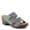 DENIM BLUE, variant on Women's AURATAY Hook and Loop Demi Wedge Sandals - Cushioned Footbed, Adjustable Fit, Faux Leather Design