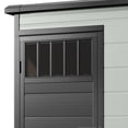 thumbnail image 6 of ModFusion 4.6×2.6×6.3 ft Resin Storage Shed with Window, Floor, Plastic Roof, Storage Cabinets 65 to 68 inches, Winter Gear Box, Black, 6 of 10