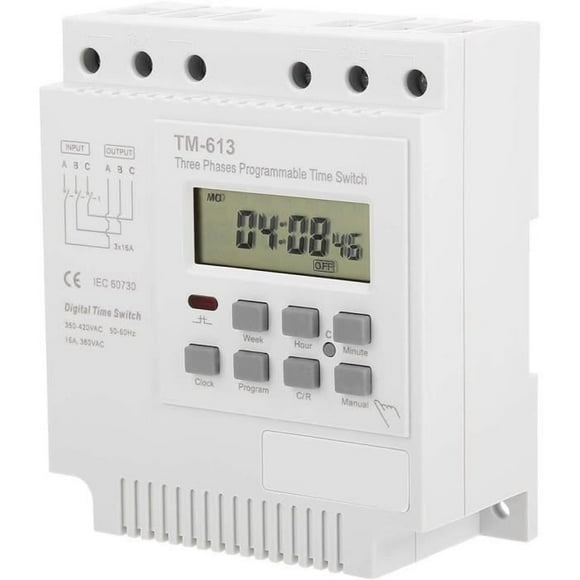 Programmable Timer - 380V TM-163, Three-Phase Motor Timer Switch 350v-420vAC