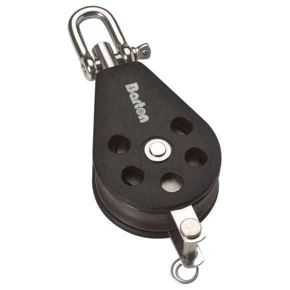 Polea Barton Marine Tamaño 1 de 30 mm con Giro y Gancho