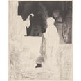 thumbnail image 2 of Rembrandt van Rijn 20x24 Gold Ornate Framed and Double Matted Museum Art Print Titled - The Artist Drawing from a Model (ca. 1639), 2 of 4